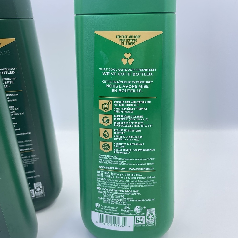 3 Irish Spring Original Clean Fresh Scent 24HR Fresh Body Wash for Men 20 Oz - Picture 4 of 4